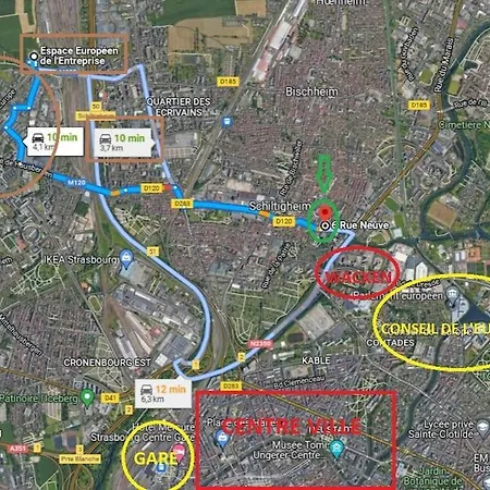 T2 - Tram Direct Strasbourg Centre En 11 Min - Parking Gratuit Schiltigheim
